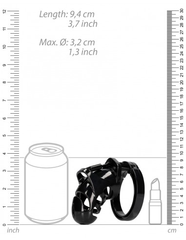 Cage de chasteté ManCage Modèle 25 - 9 x 3.5cm Noire