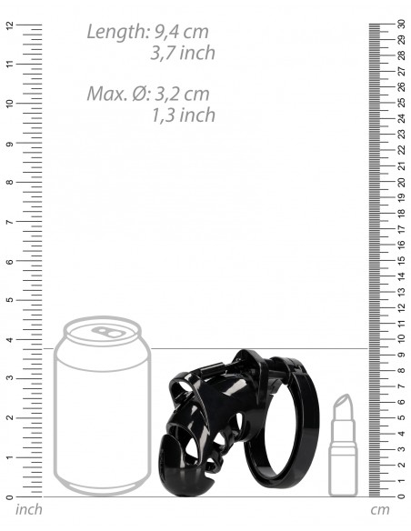 Cage de chasteté ManCage Modèle 25 - 9 x 3.5cm Noire Cage de chasteté ManCage Modèle 25 - 9 x 3.5cm Noire