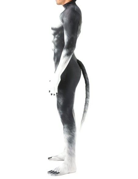 Combinaison Cosplay Chien Husky Gris