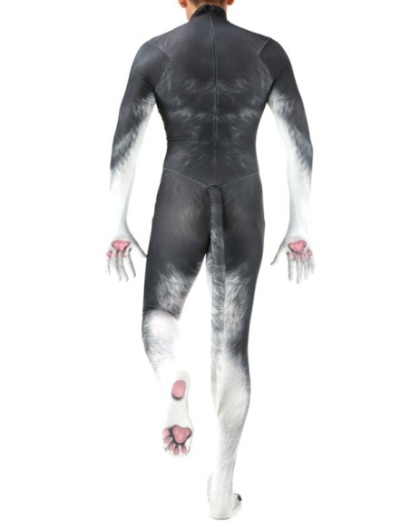 Combinaison Cosplay Chien Husky Gris