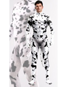 Combinaison Cosplay Chien Dalmatien Noir-Blanc