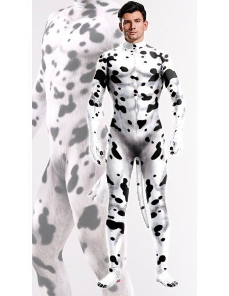 Combinaison Cosplay Chien Dalmatien Noir-Blanc Combinaison Cosplay Chien Dalmatien Noir-Blanc