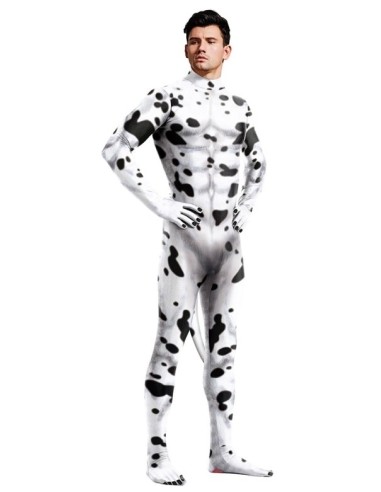 Combinaison Cosplay Chien Dalmatien Noir-Blanc