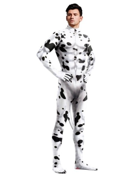 Combinaison Cosplay Chien Dalmatien Noir-Blanc Combinaison Cosplay Chien Dalmatien Noir-Blanc
