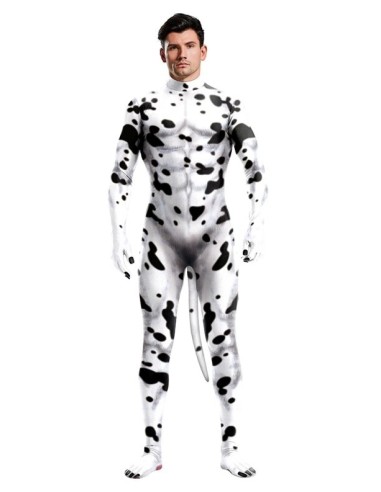Combinaison Cosplay Chien Dalmatien Noir-Blanc