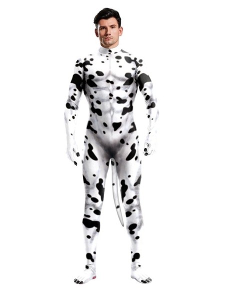 Combinaison Cosplay Chien Dalmatien Noir-Blanc Combinaison Cosplay Chien Dalmatien Noir-Blanc