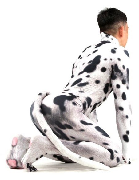 Combinaison Cosplay Chien Dalmatien Noir-Blanc Combinaison Cosplay Chien Dalmatien Noir-Blanc