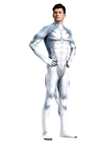 Combinaison Cosplay Chien Husky Bleu-Gris