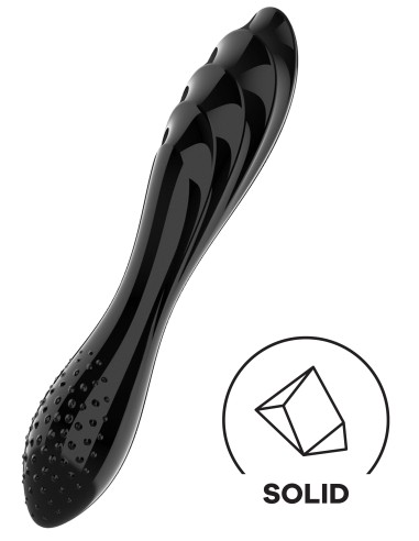 Gode en verre Dazzling Crystal 1 - 18 x 3.6cm Noir