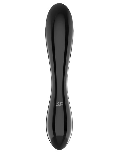 Gode en verre Dazzling Crystal 1 - 18 x 3.6cm Noir