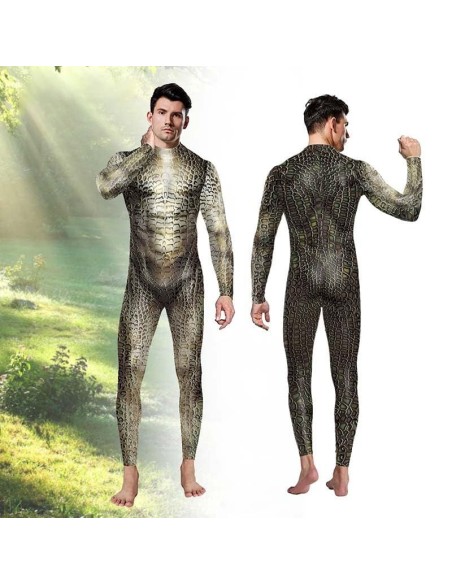 Combinaison Cosplay Reptile Serpent Vert