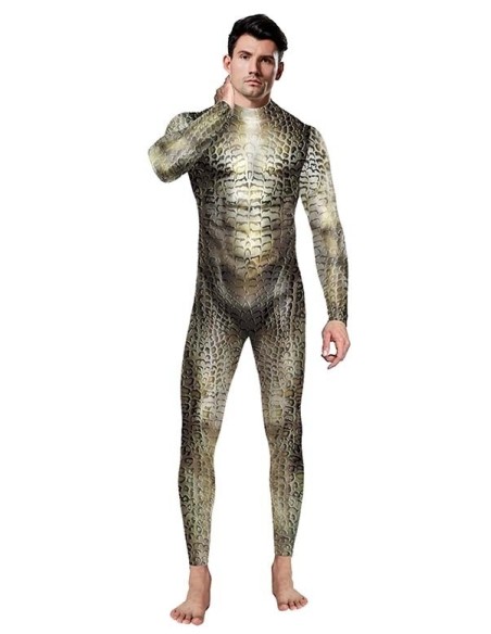 Combinaison Cosplay Reptile Serpent Vert