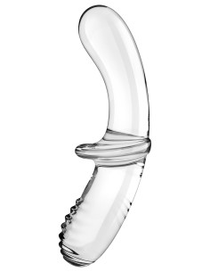 Gode en verre Double Crystal 18.5 x 3.5cm Transparent