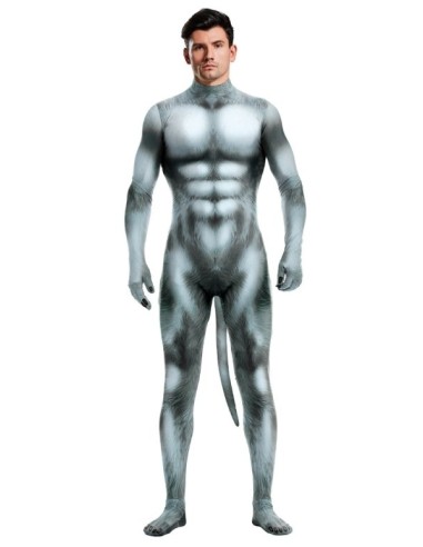 Combinaison Cosplay Loup Wolf Gris