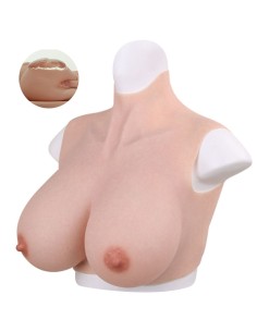 Buste Seins réalistes Silicone Col haut Bonnet D