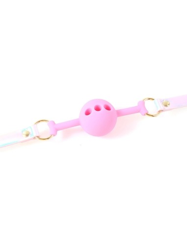 Bâillon Boule Laser Rose