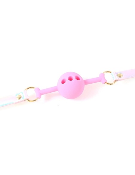 Bâillon Boule Laser Rose