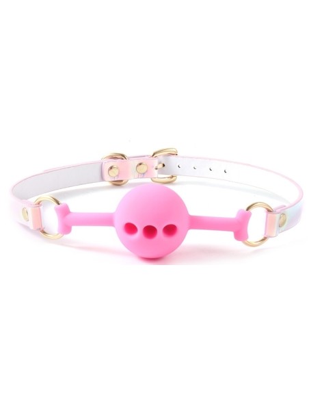 Bâillon Boule Laser Rose