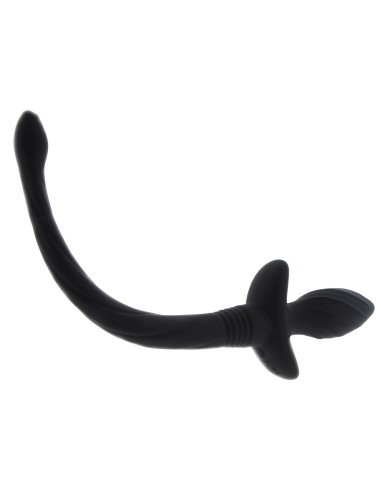 Plug Vibrant Queue de Chien Wiggle Tail 9 x 4cm Noir