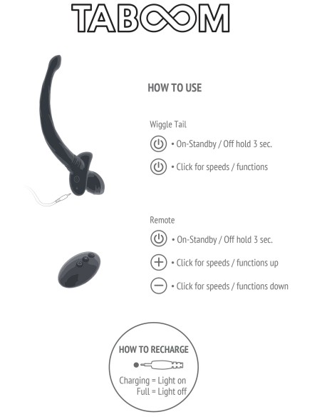 Plug Vibrant Queue de Chien Wiggle Tail 9 x 4cm Noir Plug Vibrant Queue de Chien Wiggle Tail 9 x 4cm Noir