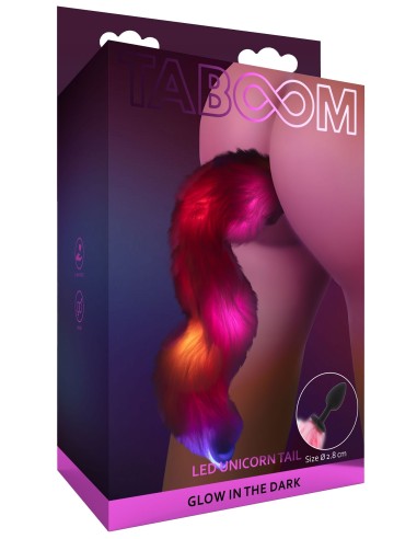 Plug avec queue Licorne Led 6 x 2.8cm Rose