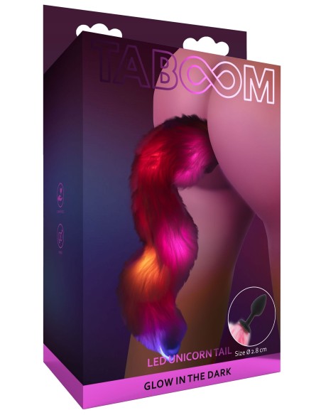 Plug avec queue Licorne Led 6 x 2.8cm Rose