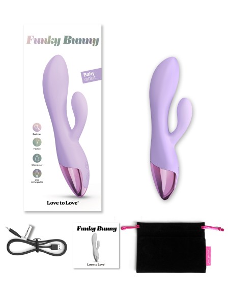 Vibro Rabbit Funky Bunny Love to Love Mauve