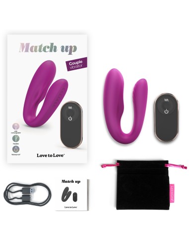 Stimulateur vibrant pour couple MATCH UP Love to Love Fuchsia
