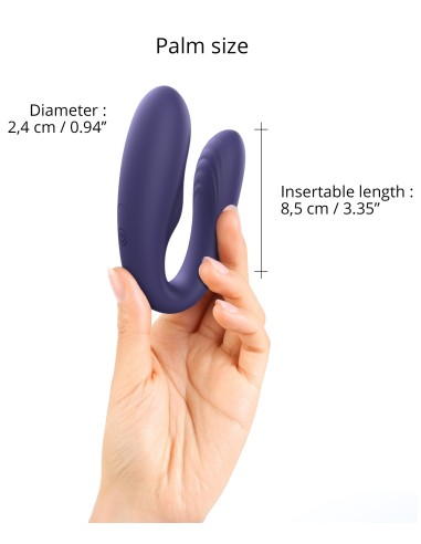 Stimulateur vibrant pour couple Match Up Love to Love Indigo