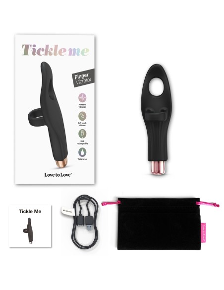 Stimulateur de clitoris Tickle Me Love to Love Noir