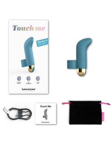 Vibro de doigt Touch Me Love to Love Bleu