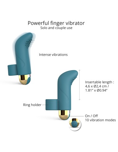 Vibro de doigt Touch Me Love to Love Bleu