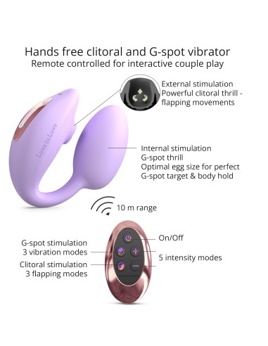 Stimulateur Clitoris et Point G Wonderlover Love to Love Mauve