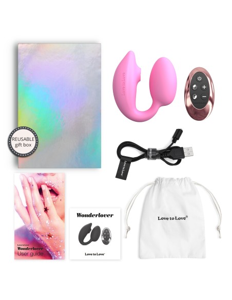 Stimulateur Clitoris et Point G Wonderlover Rose Stimulateur Clitoris et Point G Wonderlover Rose