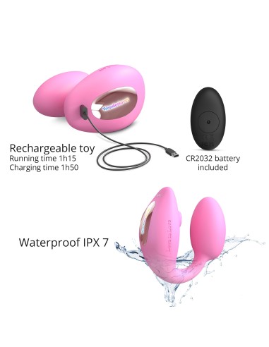 Stimulateur Clitoris et Point G Wonderlover Rose