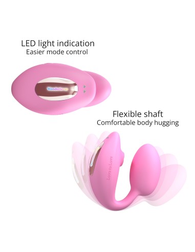 Stimulateur Clitoris et Point G Wonderlover Rose