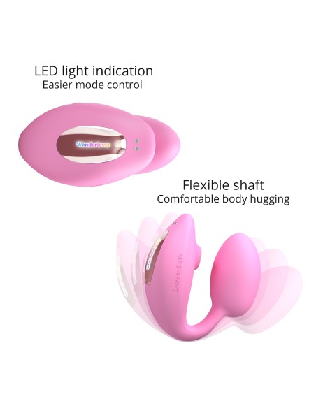 Stimulateur Clitoris et Point G Wonderlover Rose Stimulateur Clitoris et Point G Wonderlover Rose
