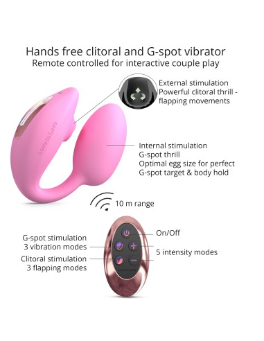 Stimulateur Clitoris et Point G Wonderlover Rose