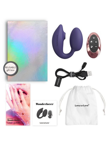 Stimulateur Clitoris et Point G Wonderlover Love to Love Indigo Stimulateur Clitoris et Point G Wonderlover Love to Love Indigo