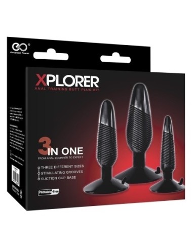 Kit de 3 plugs Xplorer noirs