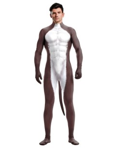 Combinaison Cosplay Âne Donkey Blanc-Marron