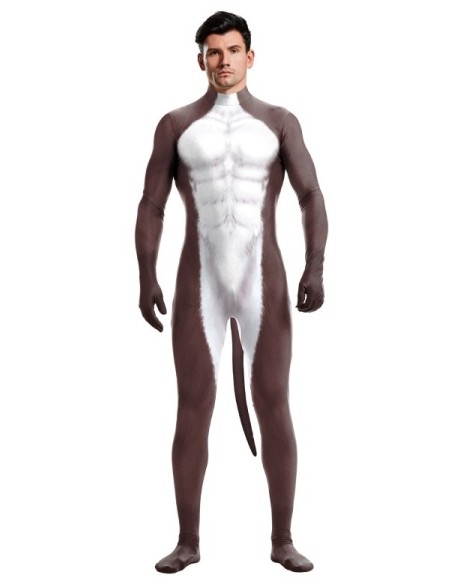 Combinaison Cosplay Âne Donkey Blanc-Marron Combinaison Cosplay Âne Donkey Blanc-Marron