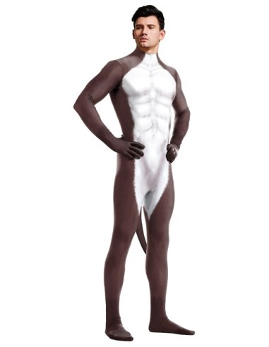 Combinaison Cosplay Âne Donkey Blanc-Marron