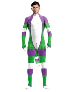 Combinaison Cosplay Cartoon Blanc-Vert-Violet