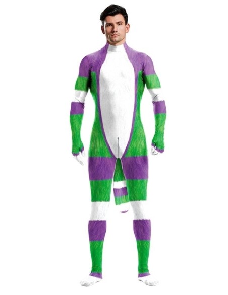 Combinaison Cosplay Cartoon Blanc-Vert-Violet Combinaison Cosplay Cartoon Blanc-Vert-Violet