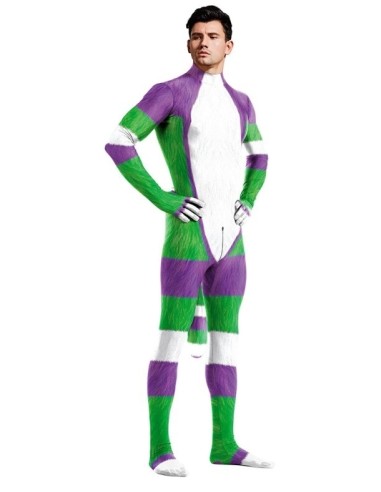 Combinaison Cosplay Cartoon Blanc-Vert-Violet