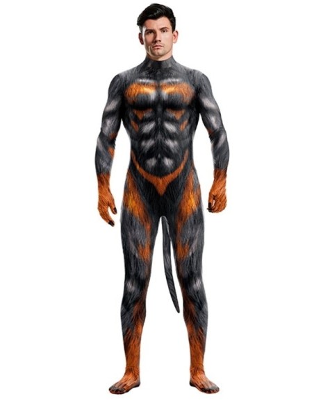 Combinaison Cosplay Loup sexy Wolf Man Noir-Feu Combinaison Cosplay Loup sexy Wolf Man Noir-Feu