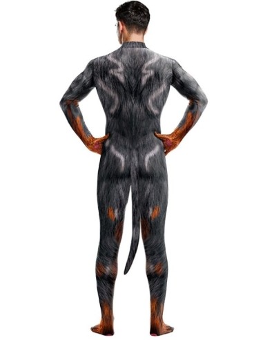 Combinaison Cosplay Loup sexy Wolf Man Noir-Feu