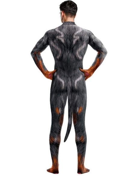 Combinaison Cosplay Loup sexy Wolf Man Noir-Feu Combinaison Cosplay Loup sexy Wolf Man Noir-Feu