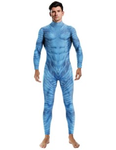 Combinaison Cosplay Sous les mers Fish Bleue